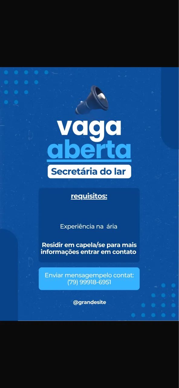 Vaga de emprego 