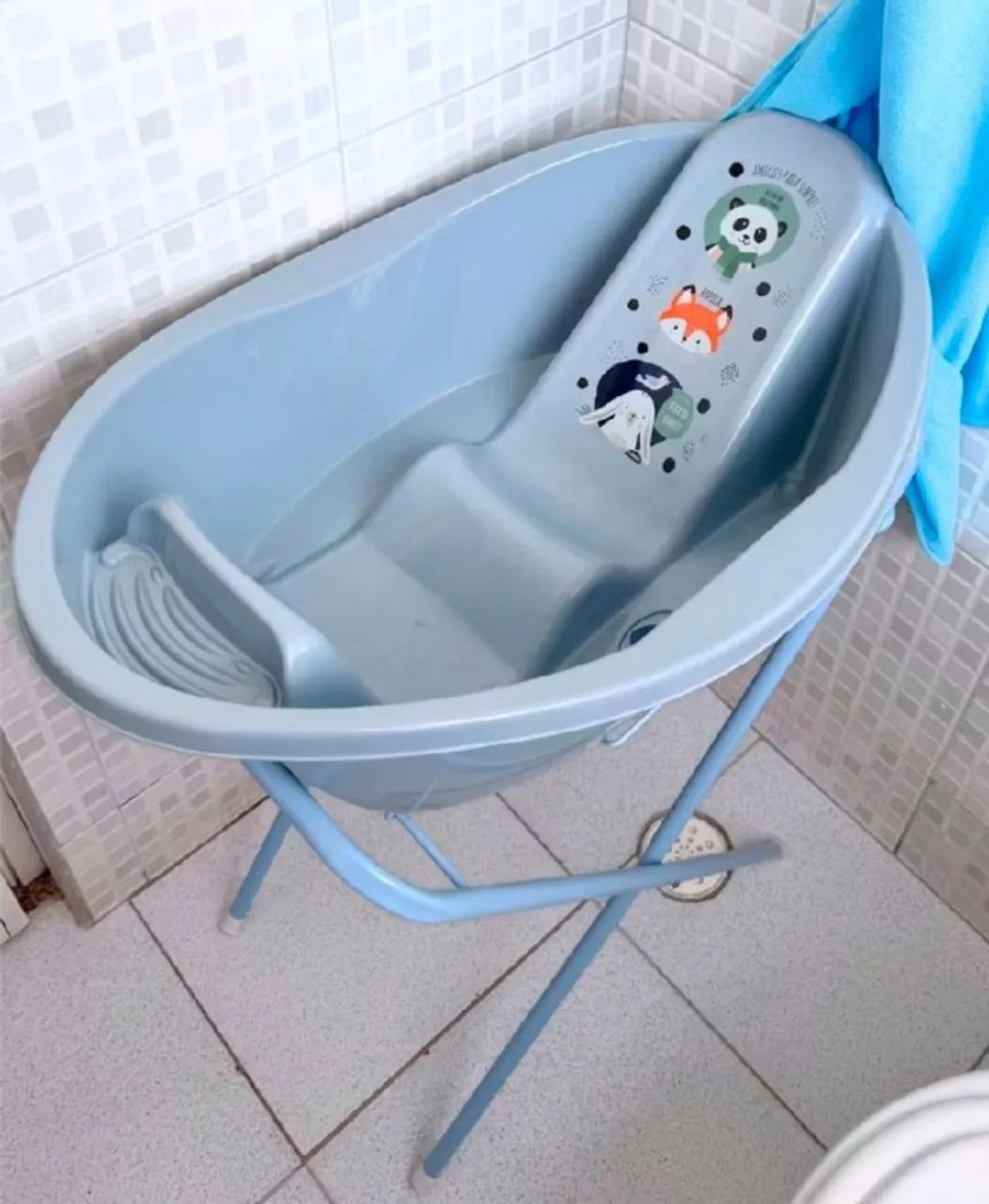Banheira infantil Azul com Suporte