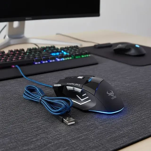 Mouse Gamer com Fio USB RGB 3200DPI X7 - Foto 3