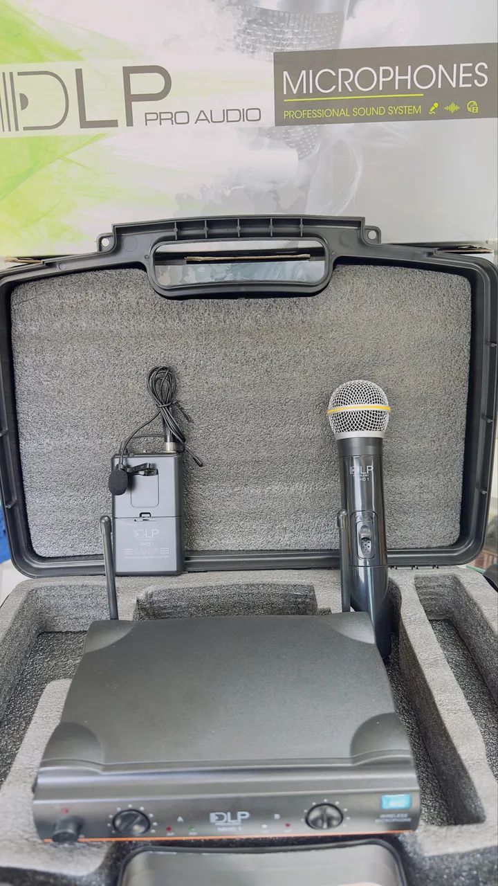Microfone sem fio DLP Lapela e bastão UHF - Foto 4