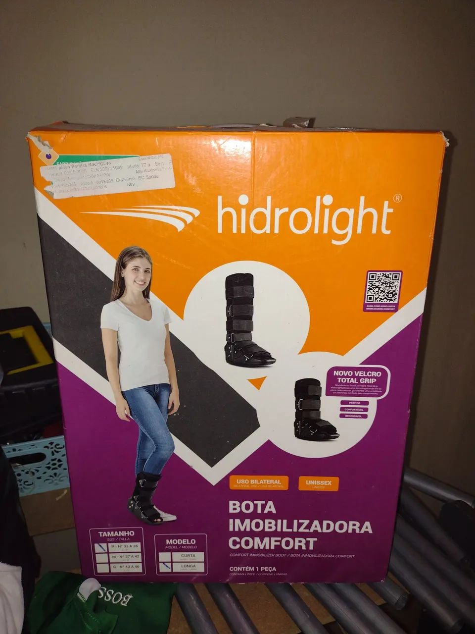 Bota imobilizadora tamanho P