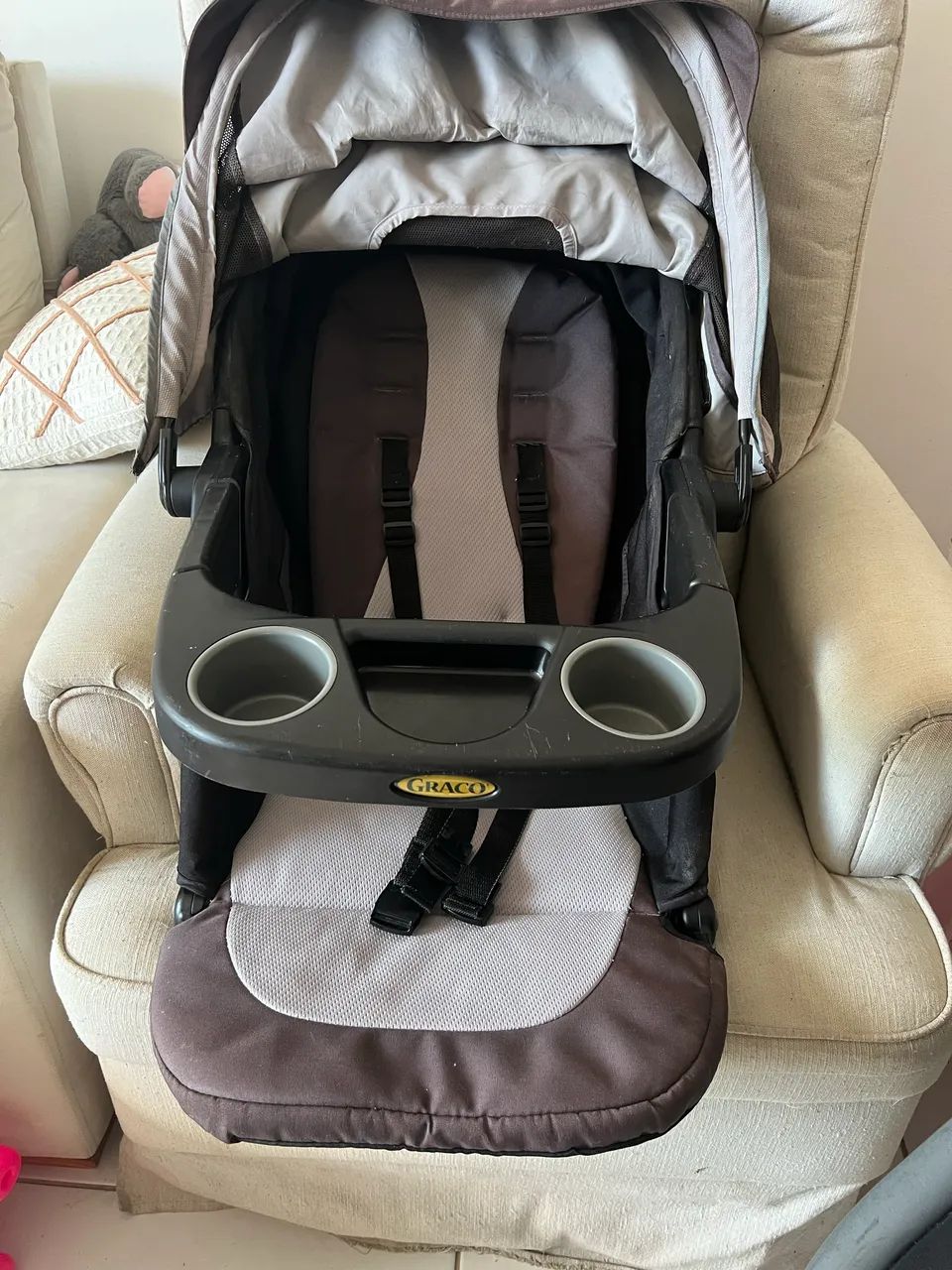 Vendo Carrinho de bebê + bebê conforto 2 em 1 usado - Foto 2