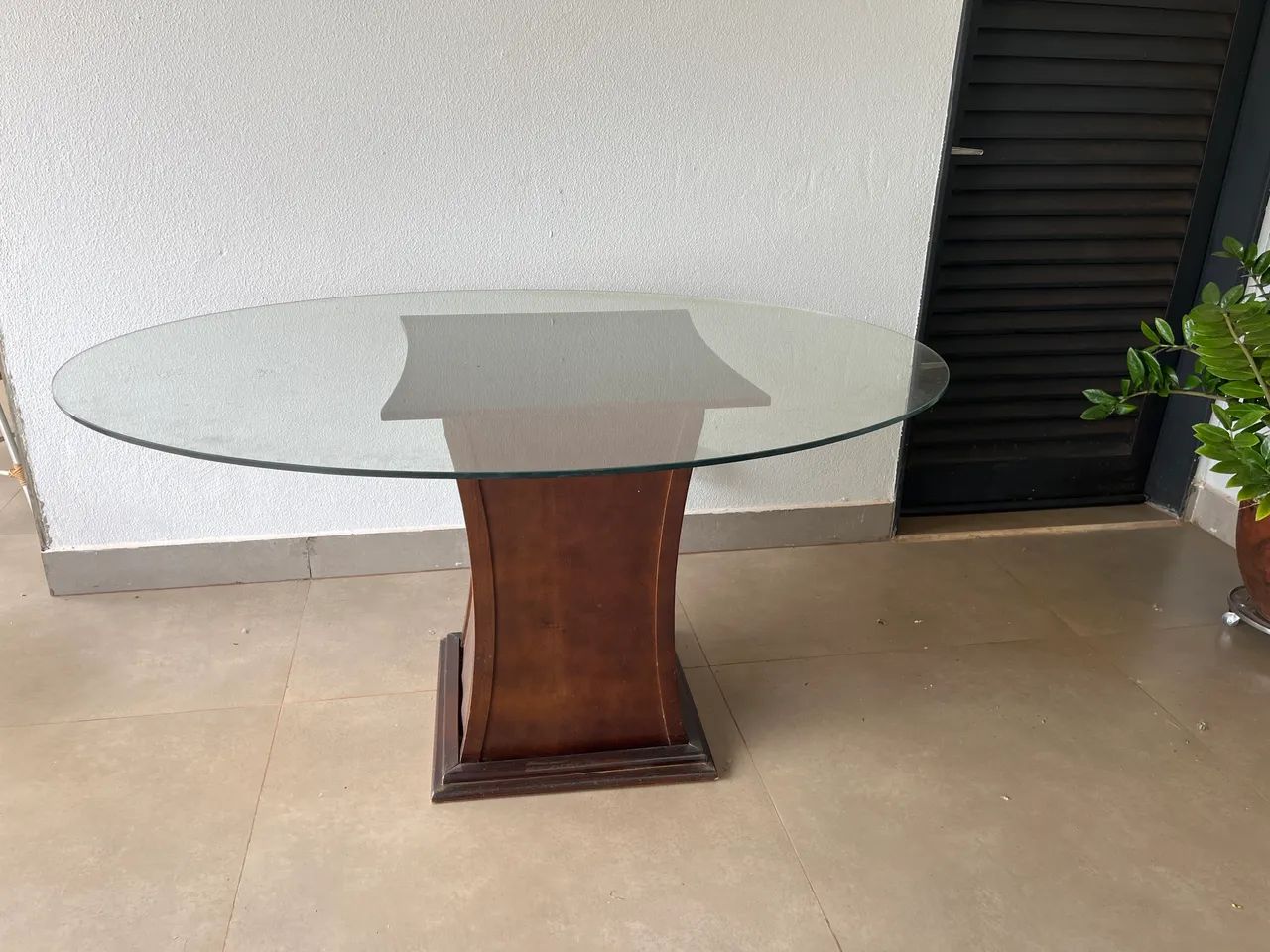Mesa oval de vidro  - Foto 2