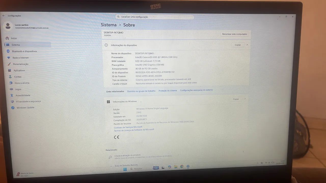 Notebook Samsung  - Foto 2