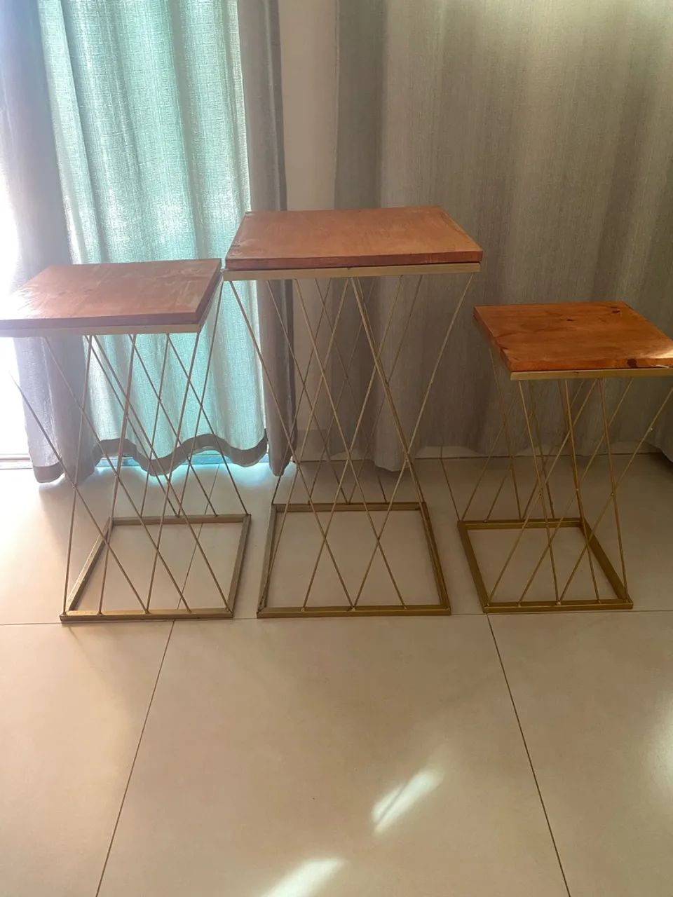 Trio de mesas para decoração  - Foto 4