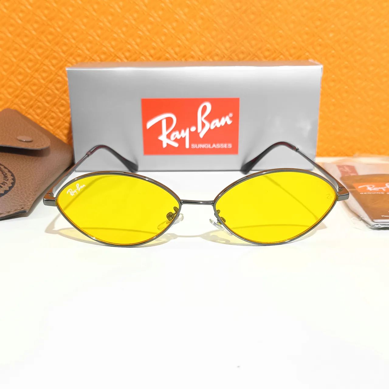 Óculos de sol Ray ban Kai Bio Based lançamento amarelo novo - Foto 4