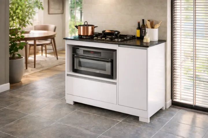 Balcão de Cooktop 5 Bocas - Organização, Segurança e Design Moderno