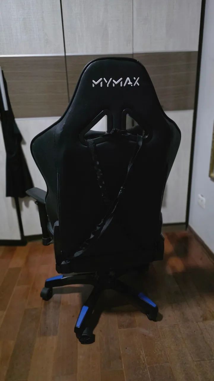 Cadeira Mymax MX12 azul e preta  - Foto 2
