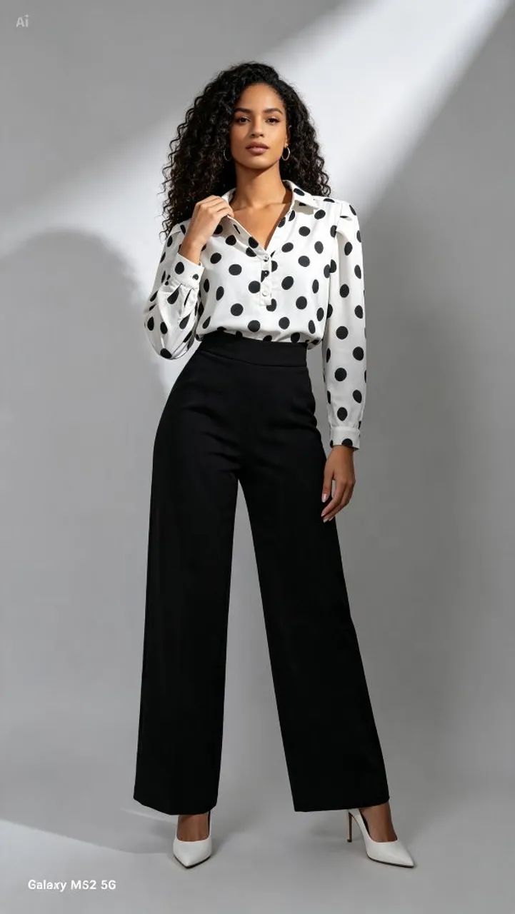 Camisa linda em poá