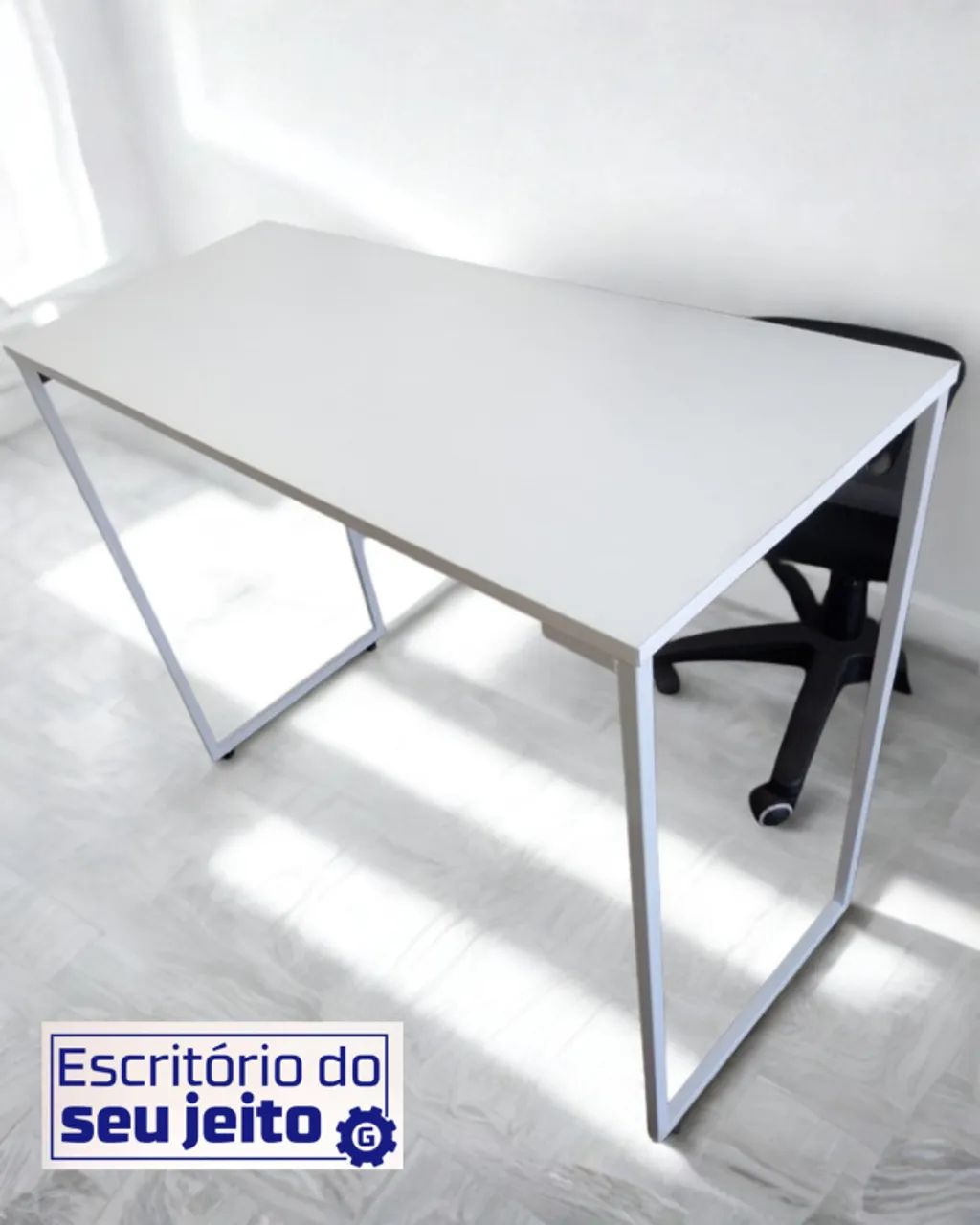 Mesa de Estudo NOVA Escrivaninha Multiuso Estilo Industrial Notebook Computador Escritório