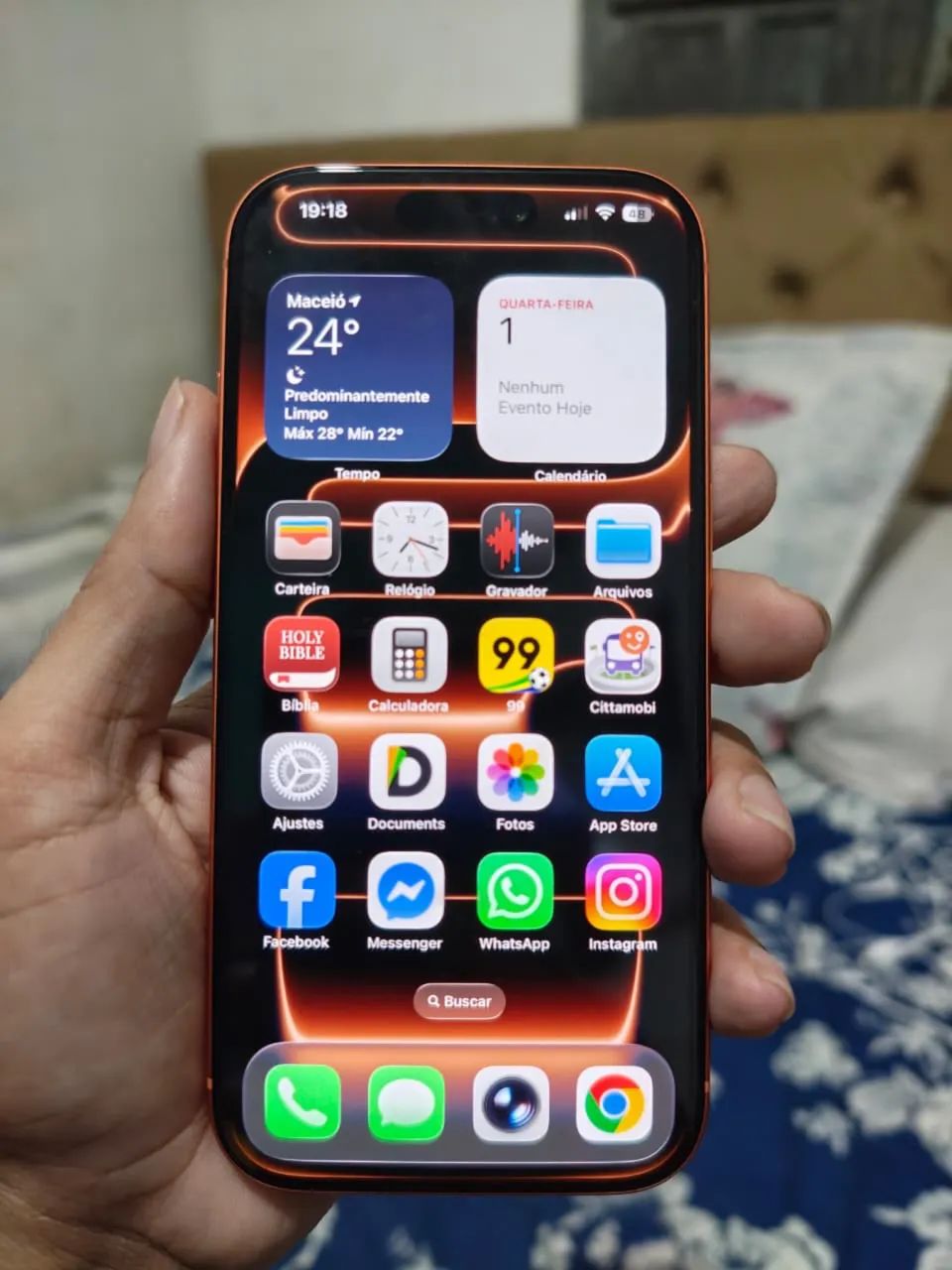 iPhone 17 Pro Laranja Impecável 
