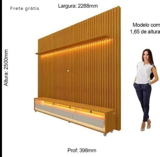 Rack com Painel para TV de até 90 polegadas  - Foto 2