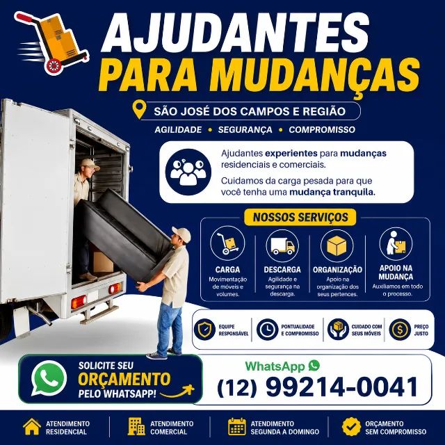 Ajudante para sua Mudança - Atendimento Rápido