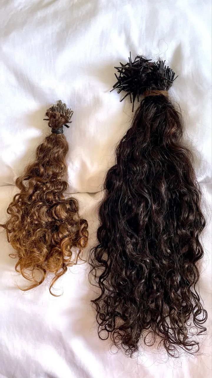 Cabelo humano cacheado 