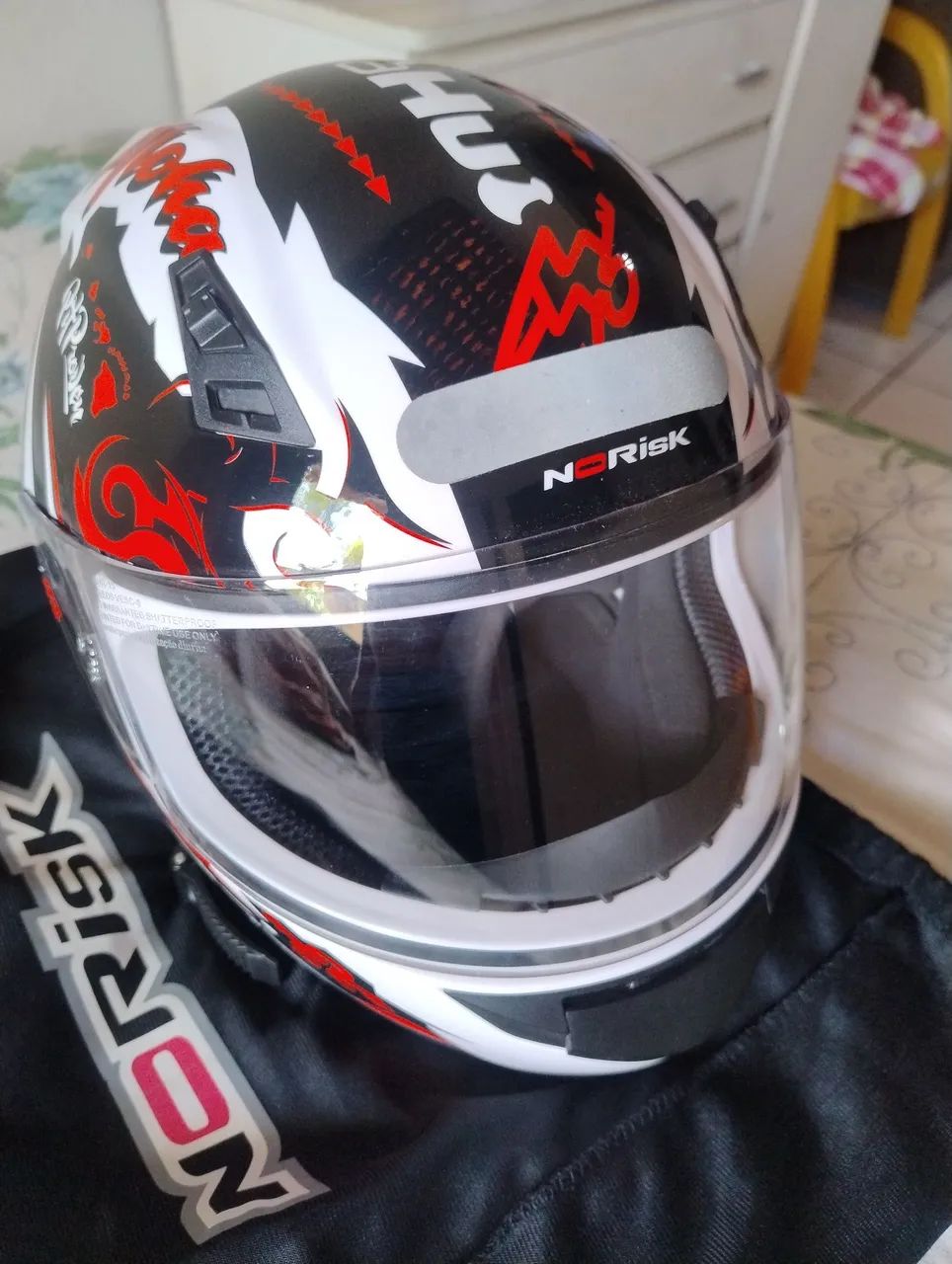 Capacete Nirosk FF391 POUCO USADO - Foto 4
