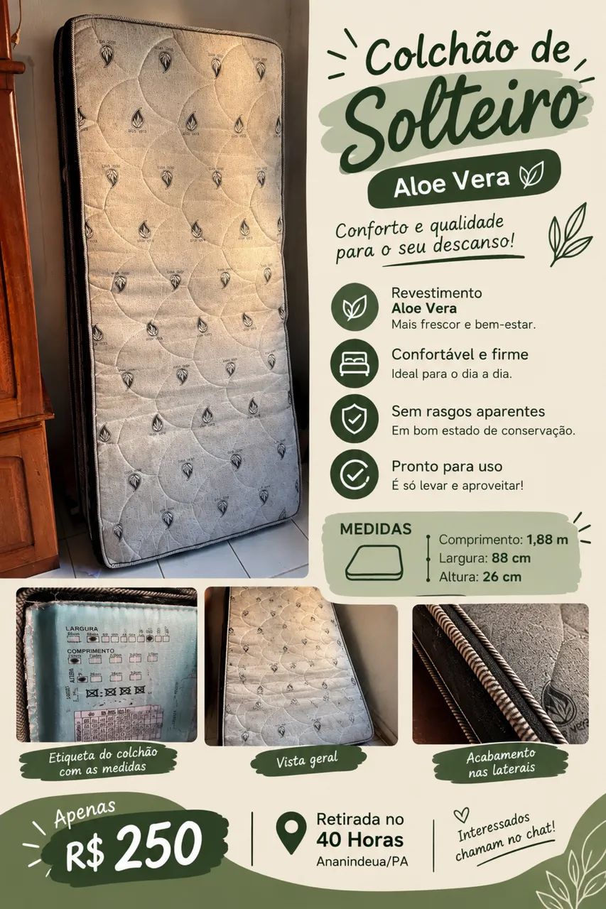 Colchão solteiro 