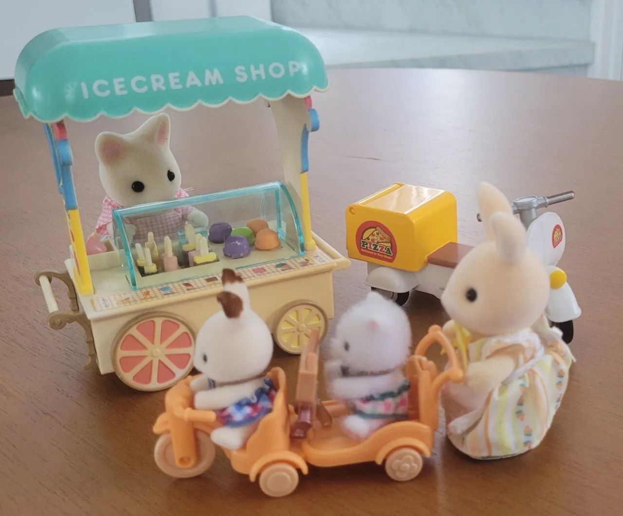 Sylvanian families carrinho de sorvetes e mobilete  - Foto 3