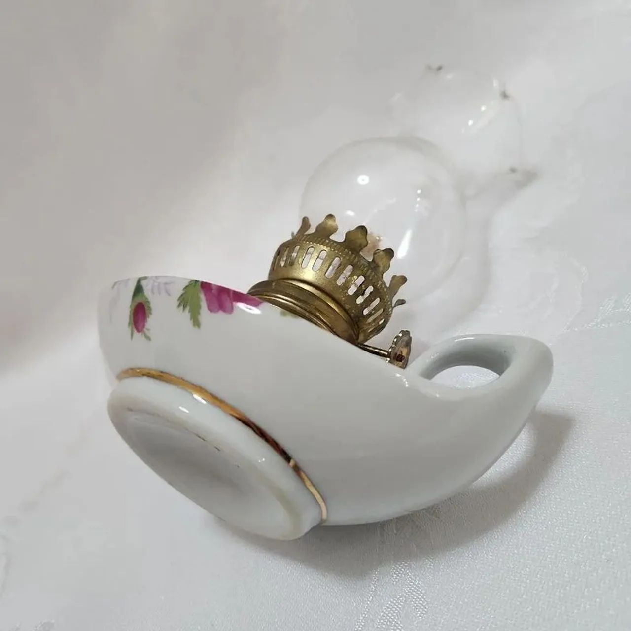 Lamparina de porcelana antiga - Foto 2