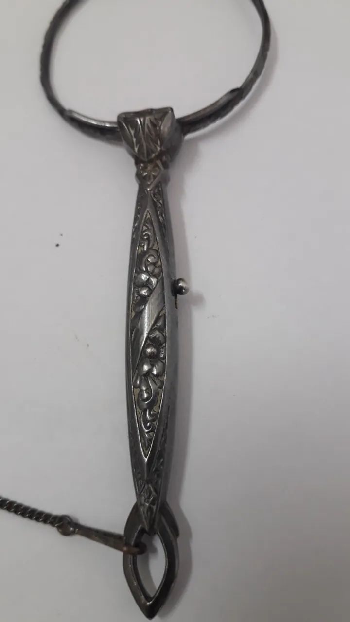 Óculos  Pince-Nez  Pincenê  Prateado 