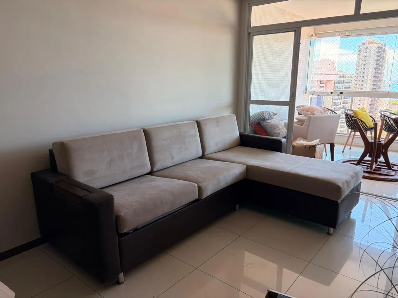 Sofá cama 3 lugares, com Chaise ao lado esquerdo  - Foto 4