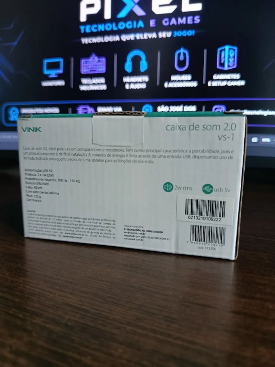 Caixa de Som Vinik VS-01B USB Branca Nova - Foto 2