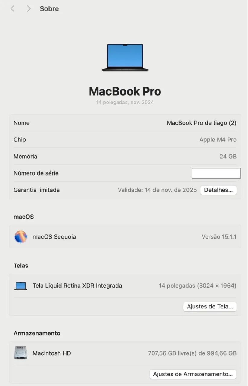 Apple MacBook Pro M4 pro 1tb ssd  - Foto 2
