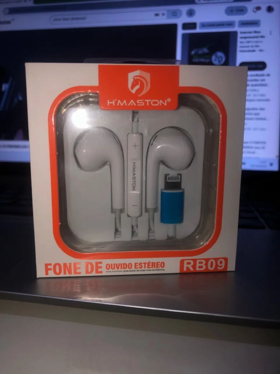 Fone com fio para iPhone Lightning 