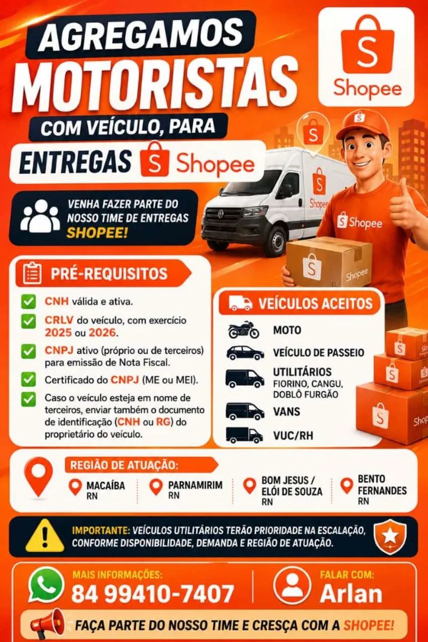 Vaga pra entregado ecommerce 