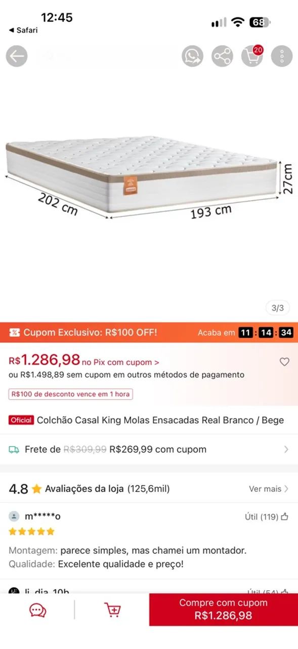 Colchão king - Foto 2