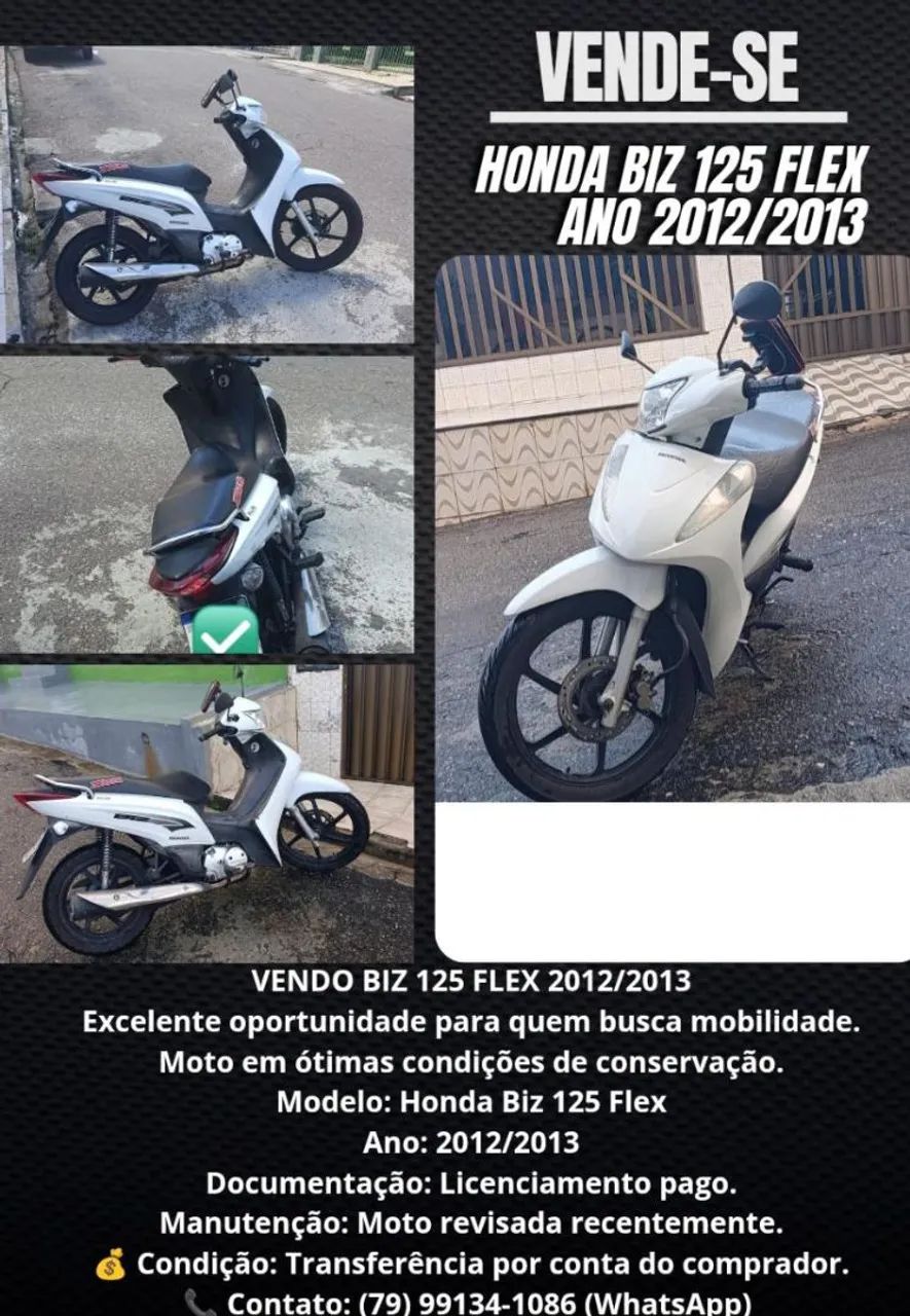 Biz 125 Flex ano 2013