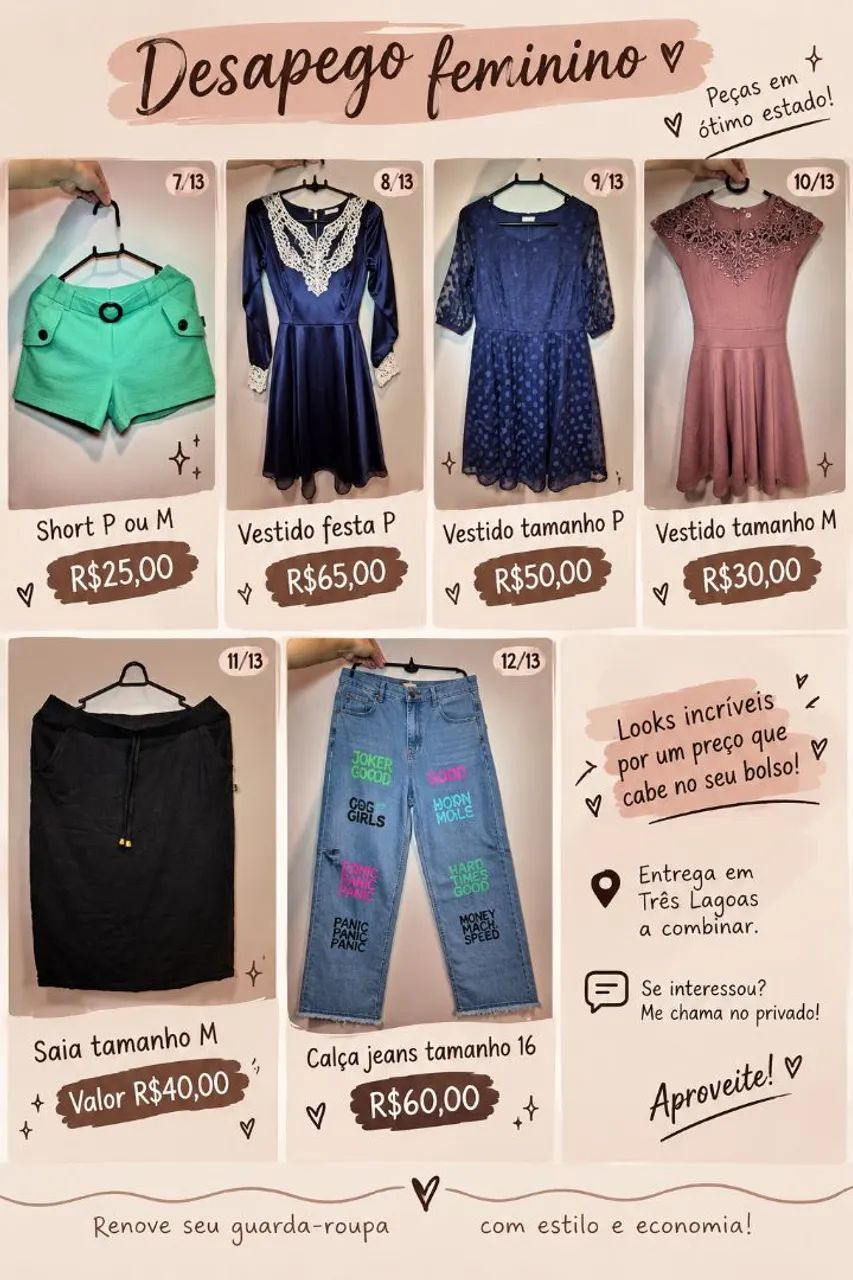Roupas novas e seminovas