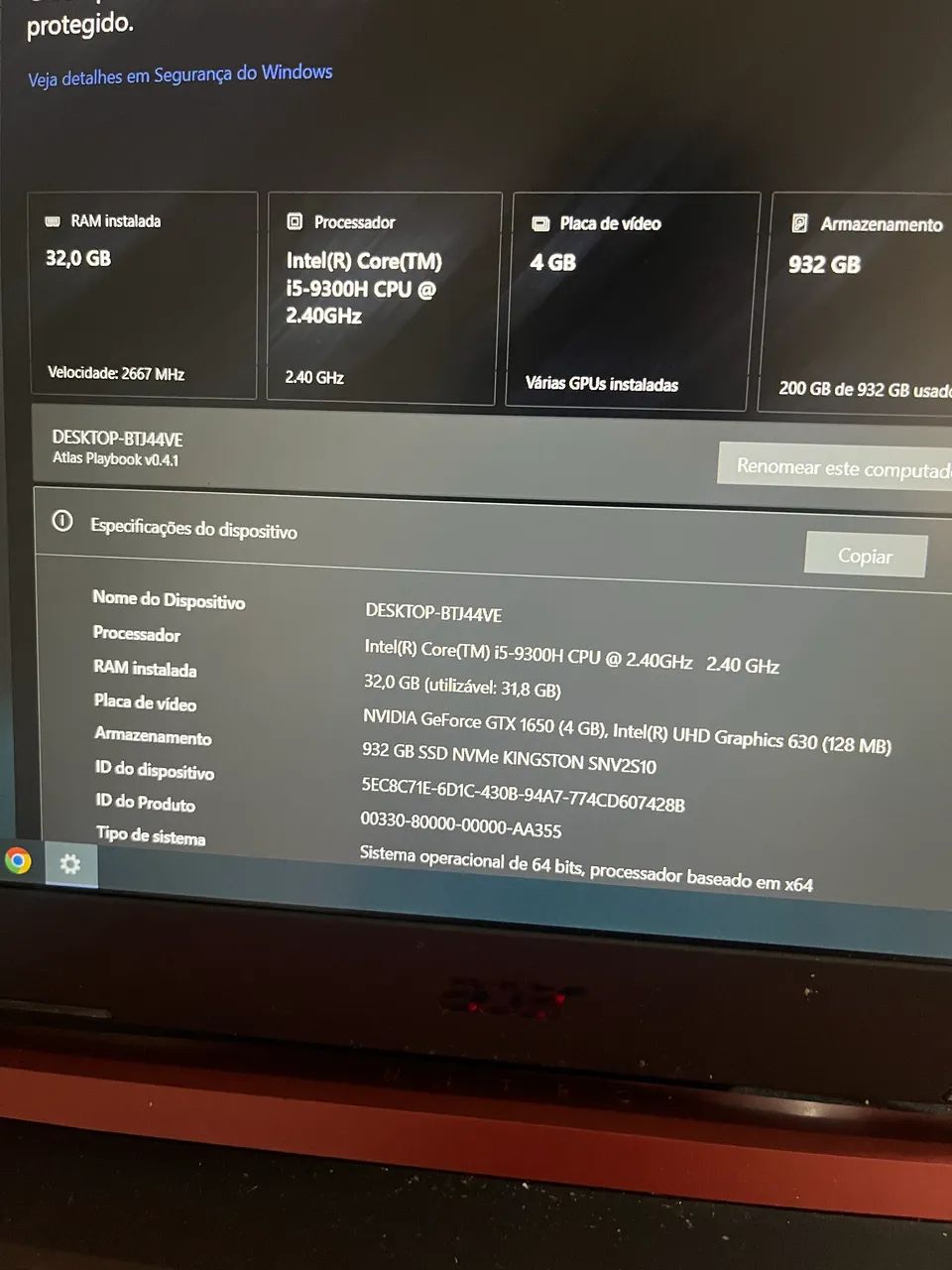 Notebook Acer nitro 5 - Foto 3