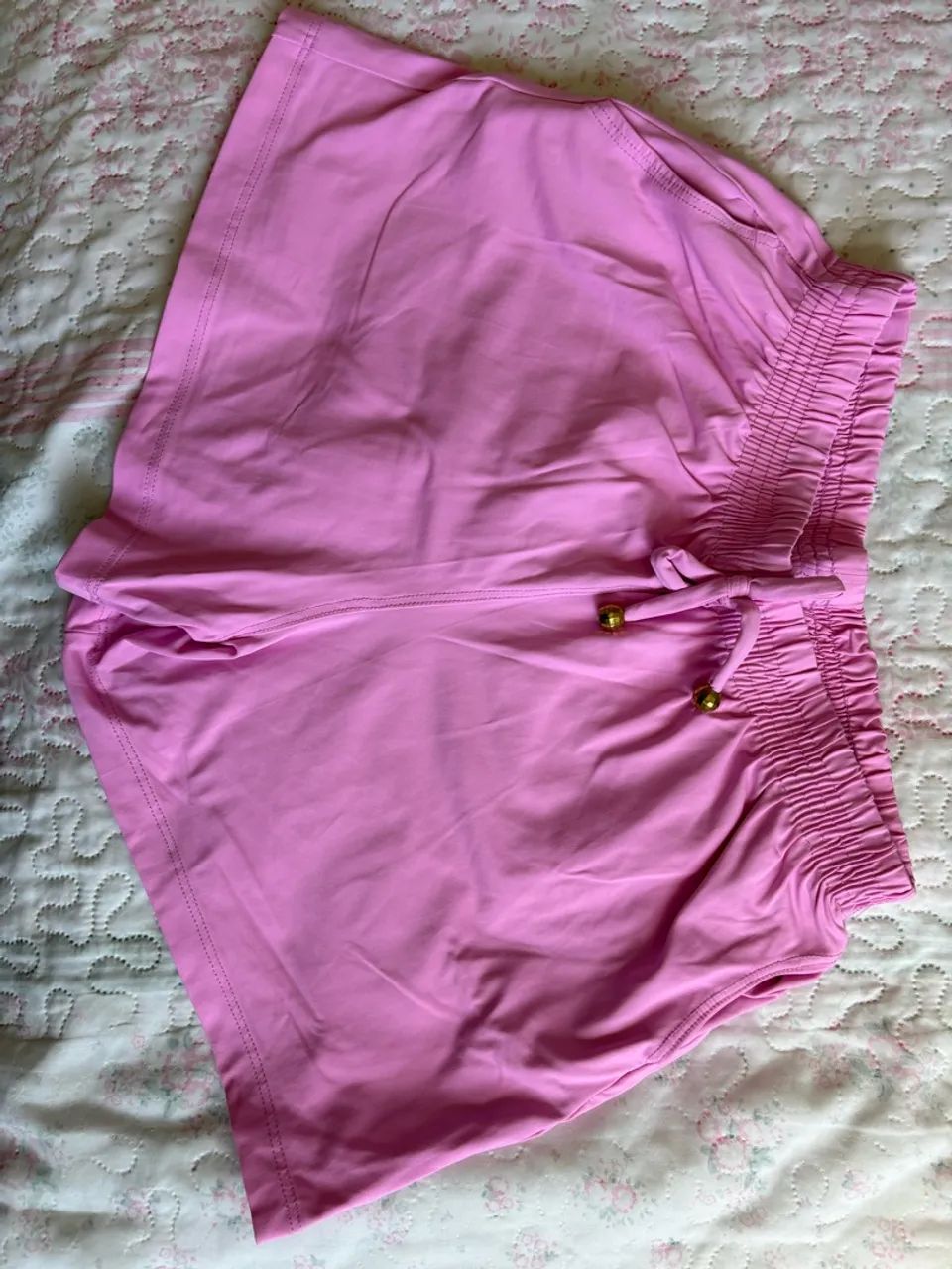 Short rosa com bolsos m - Foto 2