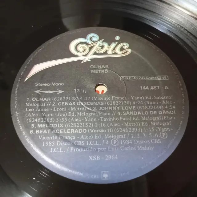 LP Vinil Metrô - Olhar (1985) - Foto 2