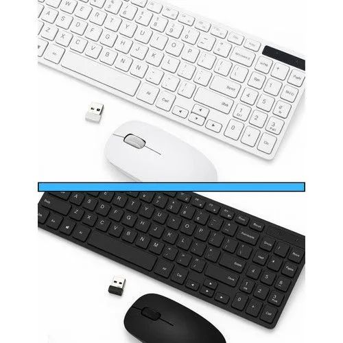 Kit Teclado E Mouse Sem Fio Bluetooth Wireless 2.4ghz Usb Ultra Slim Compacto Android Pc  - Foto 4