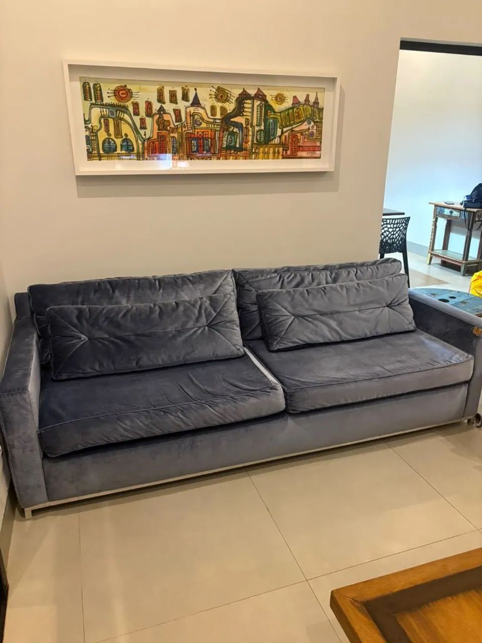 Sofa Duneli Suede aveludado 2,40  - Foto 2