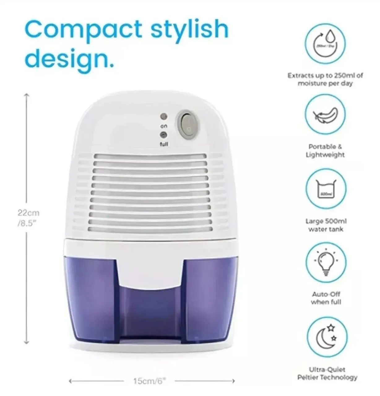 Mini desumidificador 500ml