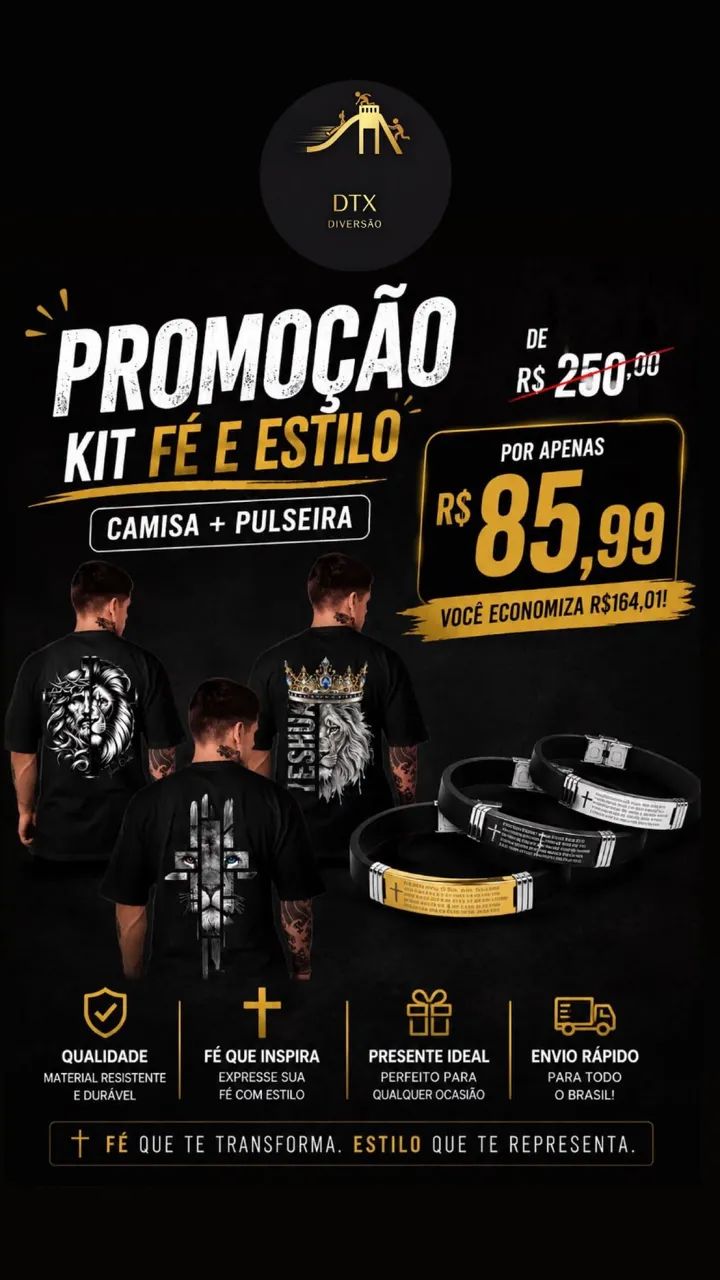 Kit camisa + pulseira 