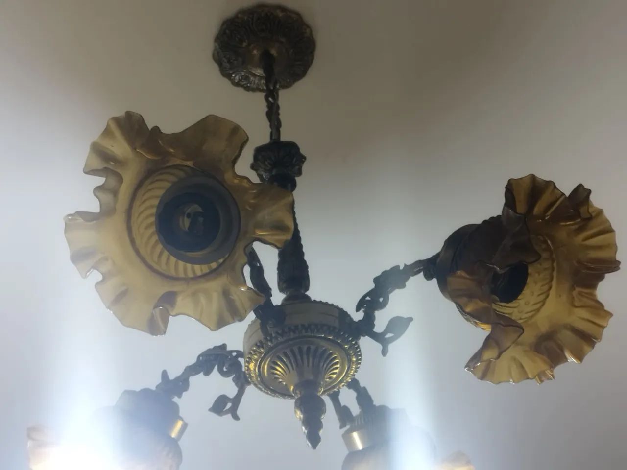 Abajur e luminária de bronze  - Foto 3
