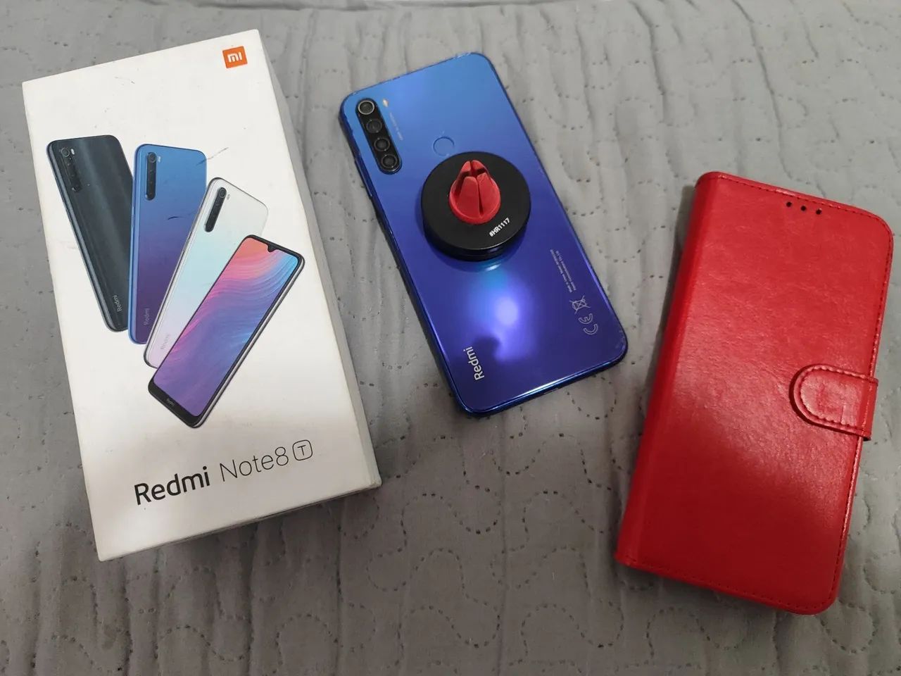 Redimi note 8 com caixa e 2 capinhas carteira. - Foto 3
