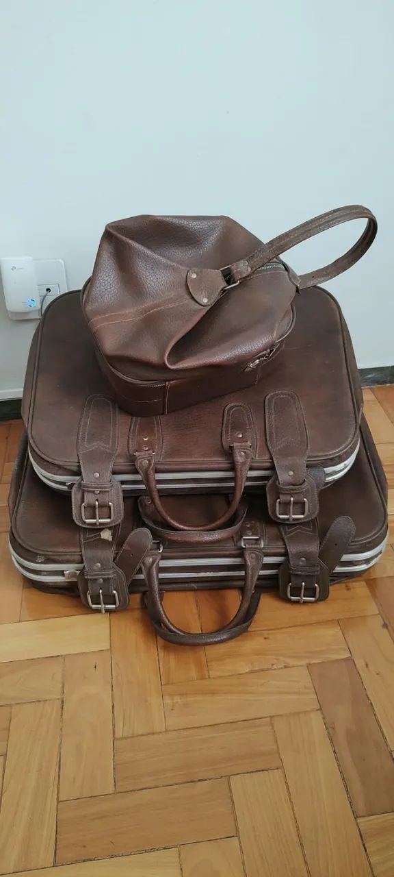 Conjunto de malas de couro - Foto 3