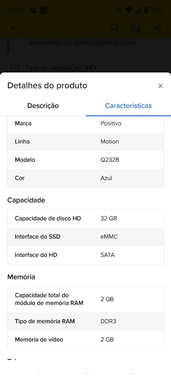 Notebook positivo motion q232a  - Foto 5