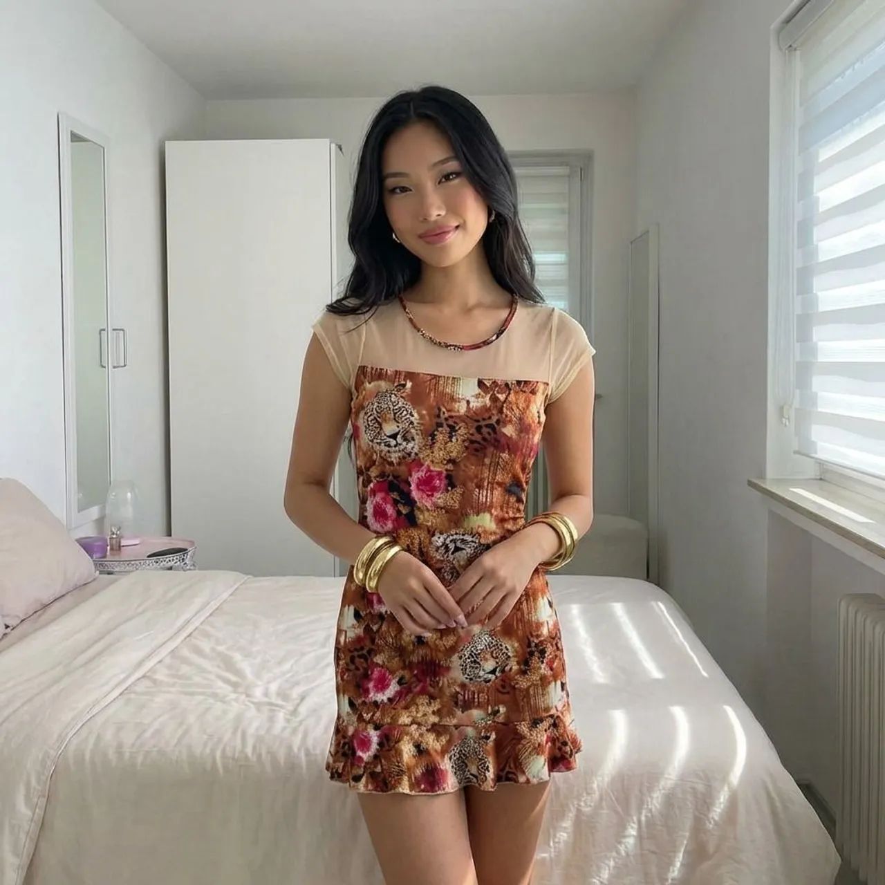 Vestido em crepe tam M