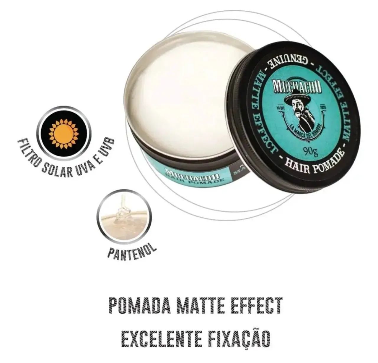 Pomada Modeladora De Cabelo Muchacho Matte Efeito Seco - Foto 2