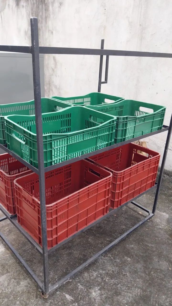 Estante para hortifruti com 8 caixotes 