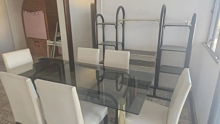 MESA DE JANTAR COM ESTANTE - Foto 2