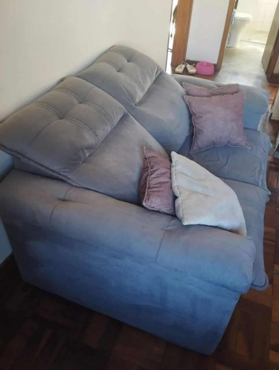 Sofá Retrátil Cinza  - Foto 4