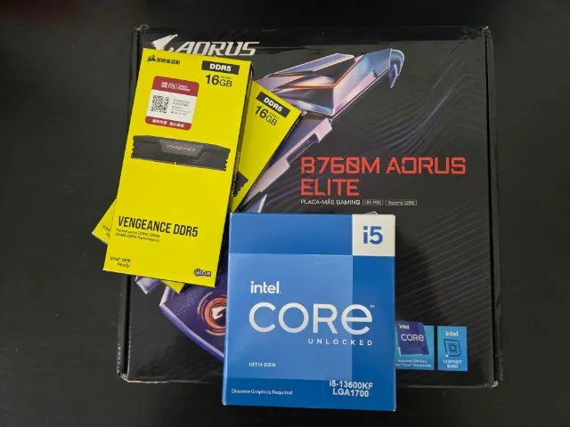 KIT AM4 B450 STEEL LEGEND - R5 5600X - 2X8GB DDR4 16GB - Peças de