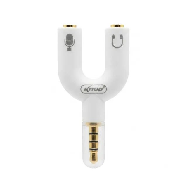 Adaptador Duplo P3 Para P2 Fone E Microfone Knup Headset Gamer Celular Notebook PC pode se