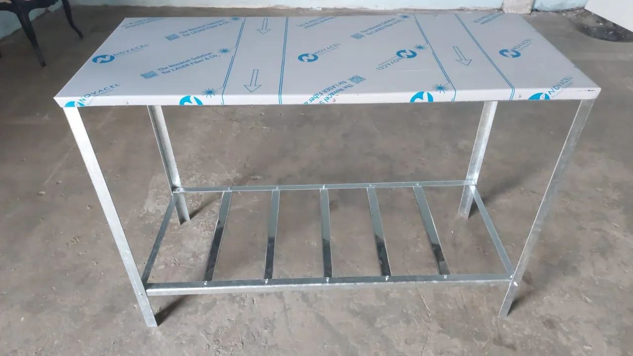 bancada inox 110x60cm nova 